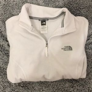 North Face White Fleece sweater